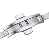 Boucles en acier inoxydable 12/14/16/18/20/22mm, boucle papillon, bouton mat, bracelets de montre, fermoir pour accessoires de bracelet en cuir de vache 2
