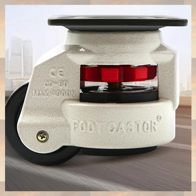 

Flash Trend 5X Rubber Foot 40F Foot Level Adjustment Equipment Cart Caster 60Kg Load Capacity Furniture Leveling Roller