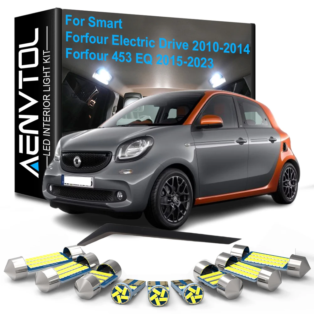 9 stücke Auto LED Innen Lampe Canbus Für Smart Forfour 453 EQ Elektrische Stick 2010-2014 2015 2016 2017 2018 2019 2020 2021 2022 2023