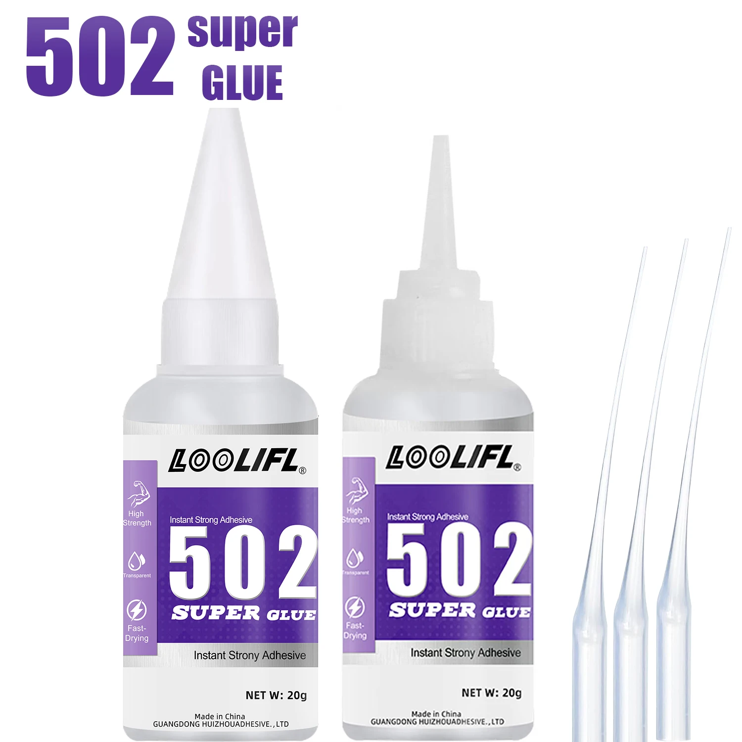 502 Super Glue Quick-drying Strong Cyanoacrylate Glue Is Used For DIY Handicraft Repair Of Metal, Wood, Plastic And Ceramics.20g