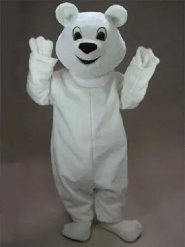 New Adult Character Cute White Polar Bear Mascot Costume Halloween Christmas Dress Full Body Props Outfit Mascot Costume