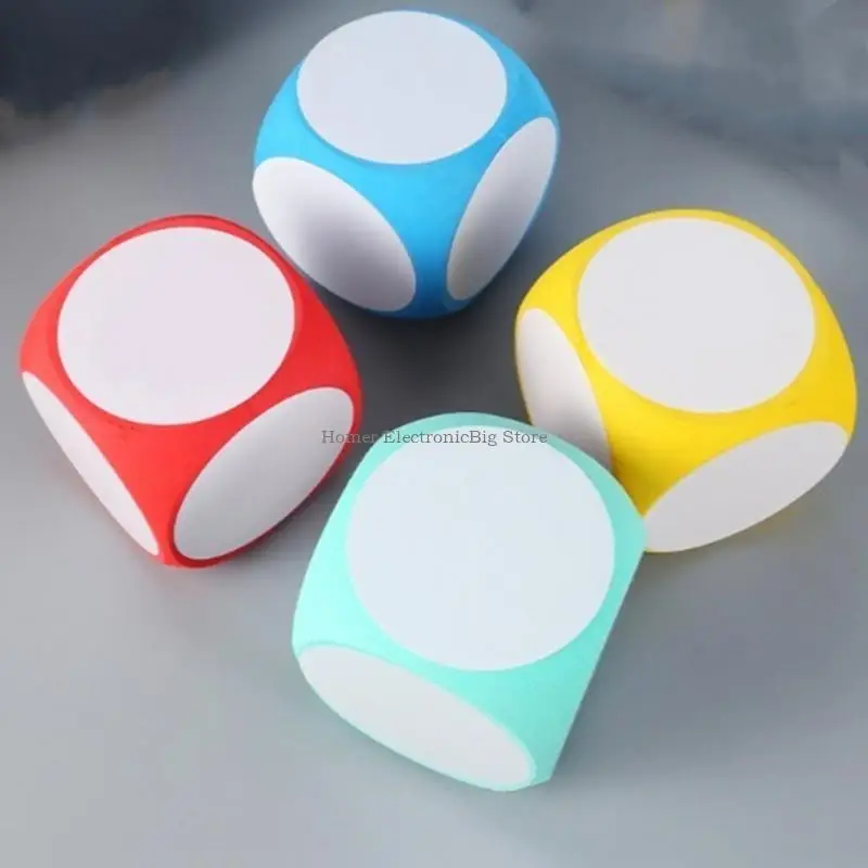 DIY Blank Write On/Wipe Off Portable Cleanable Blank Game Cubes for Classroom Teaching Outside