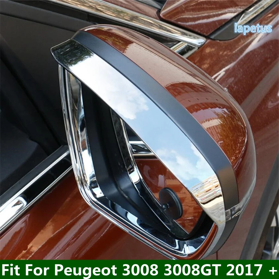 

Rearview Mirror Shade Eyebrow Rainproof Shield Rain Cover Trim Fit For Peugeot 3008 3008GT 2017 - 2022 Chrome Car Accessories