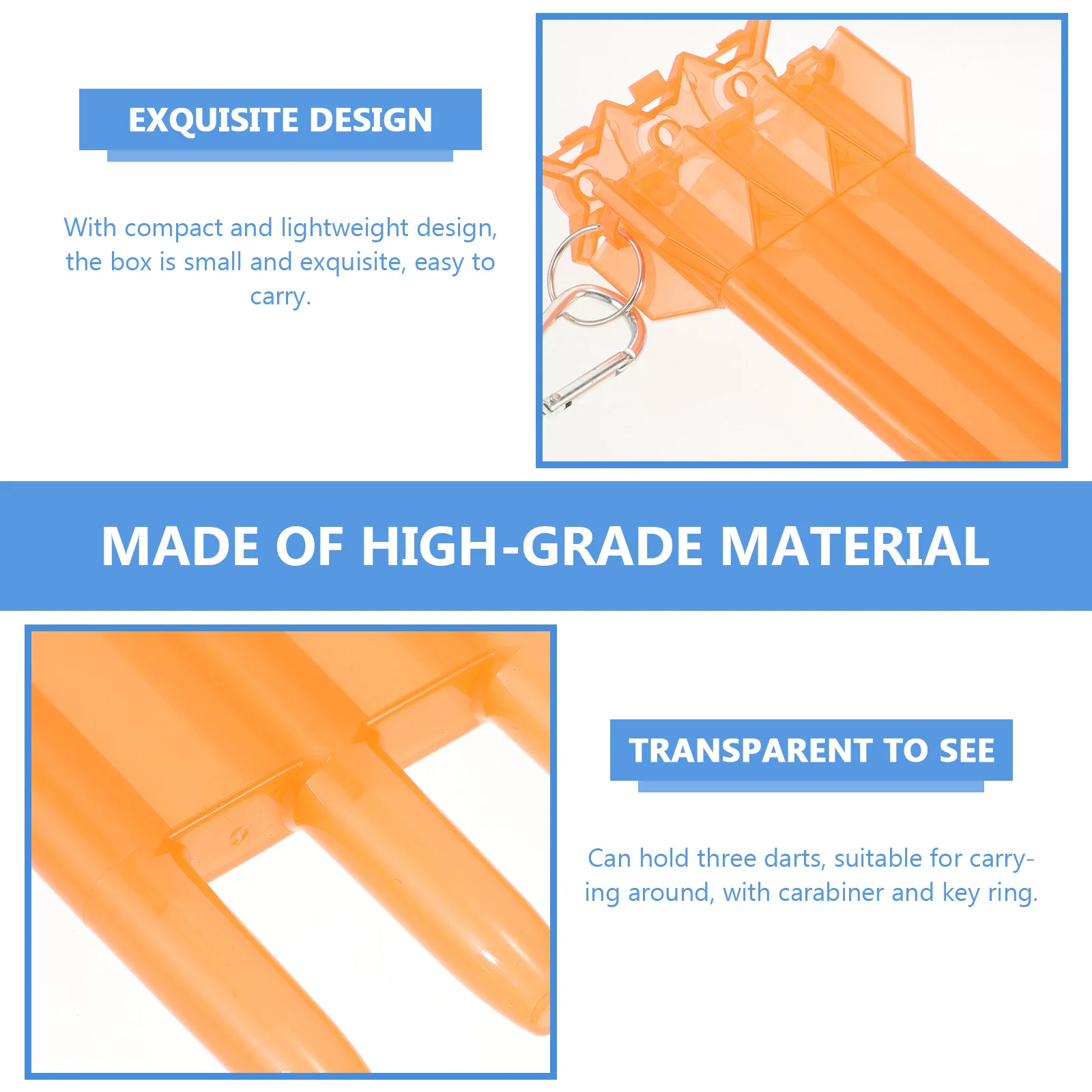 

Orange Dart Box Container Organizer with Bottle Opener Key Buckle Durable Long Lasting Protection for Accessories