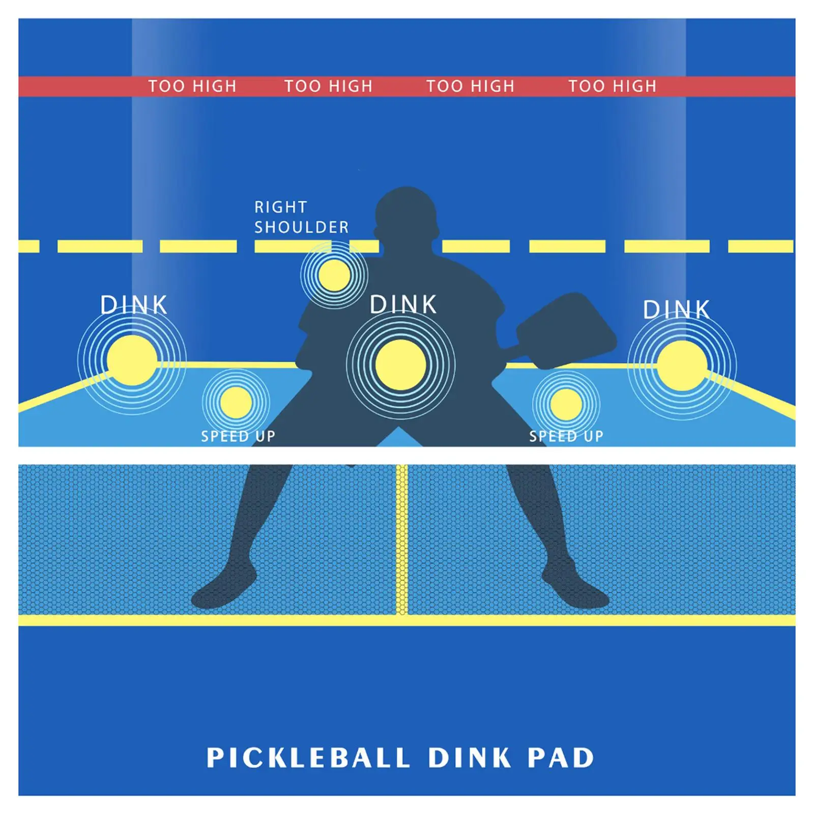 

Пиклбол Dink Pad Pickleball, тренировочный бункер для тренировок во дворе