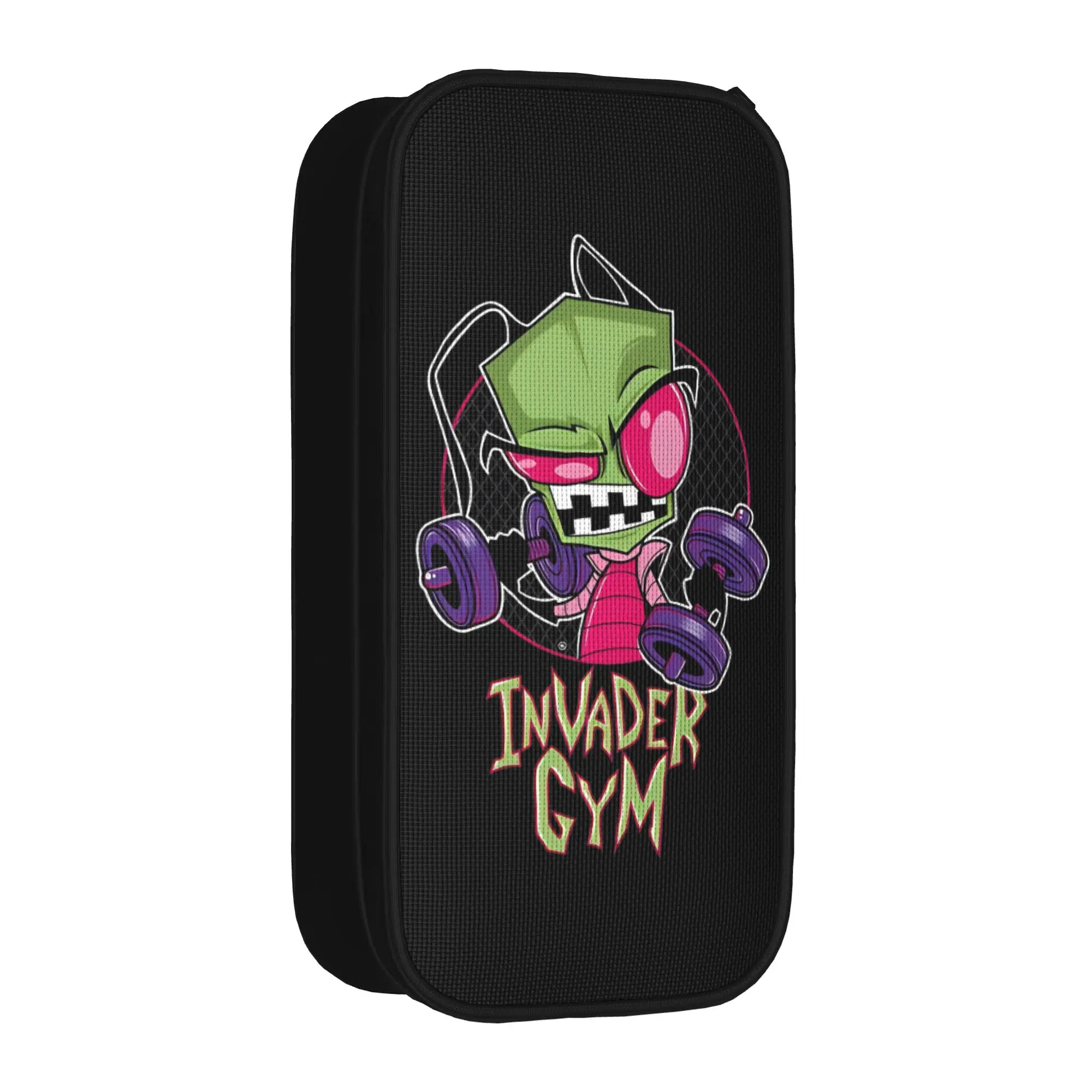 Classic Invadered Gir GYM Zim Pencil Cases Cartoon Funny Pencilcases Pen Box for Girls Boys Large Storage Bags School Stationery