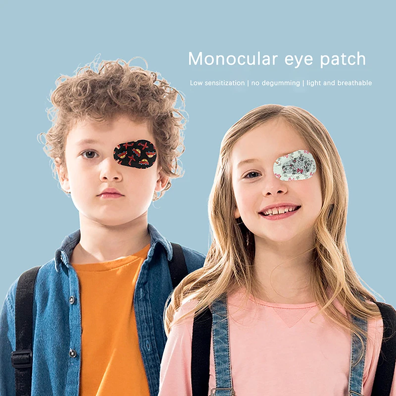 10Pcs Adhesive Kids Eye Patches Amblyopia Strabismus Correction Shading Eye Pad Sterile Eyesight Protection