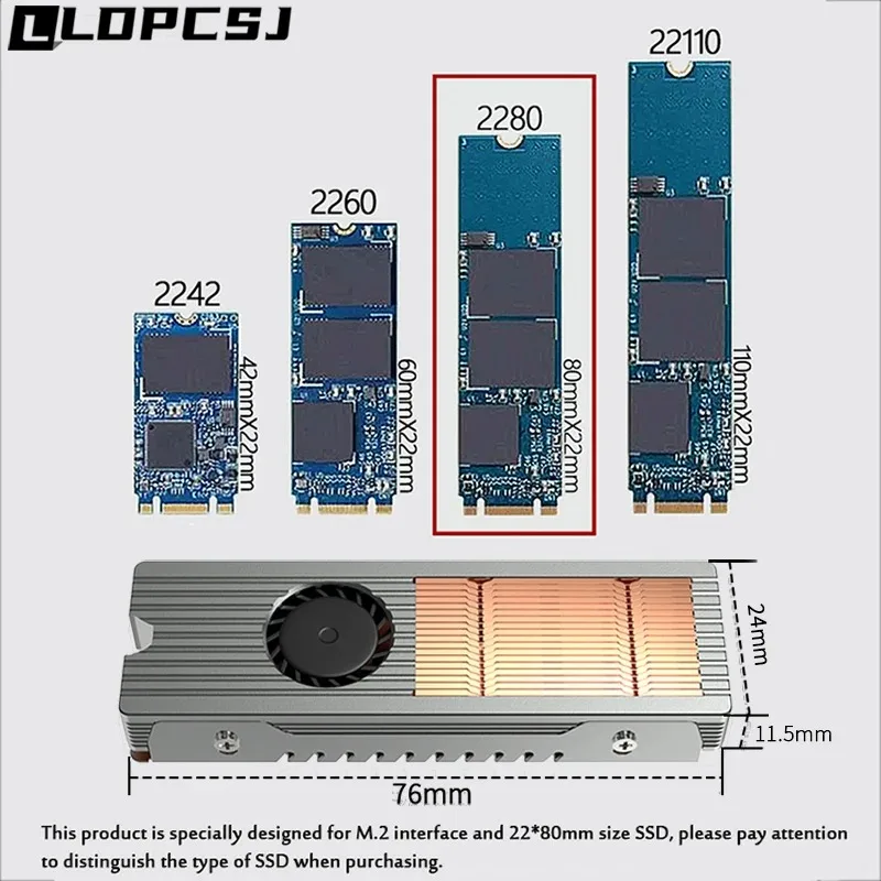 Teucer M.2-8 ssd kühlkörper m.2 nvme ssd kühlkörper kupfer und aluminium struktur mit leisen lüfter computer zubehör