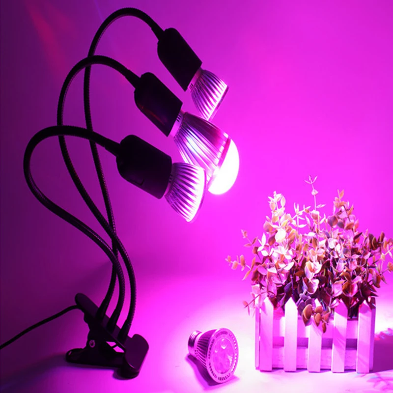 360 Degrees Flexible Desk Lamp Holder 3 Heads E27 Base Light Socket Gooseneck 1.8M Cable With On Off Switch Plug For Grow Light