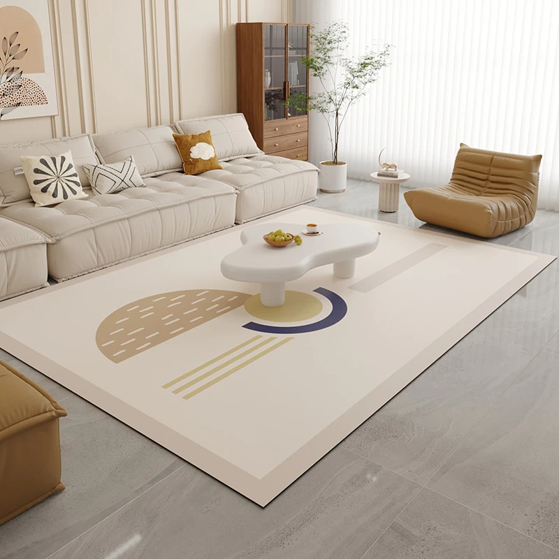 PVC Leather Scrubable Carpets Simple Living Room Decoration Rugs Kitchen Non-slip and Oil-proof Rug Large Area Balcony Carpet