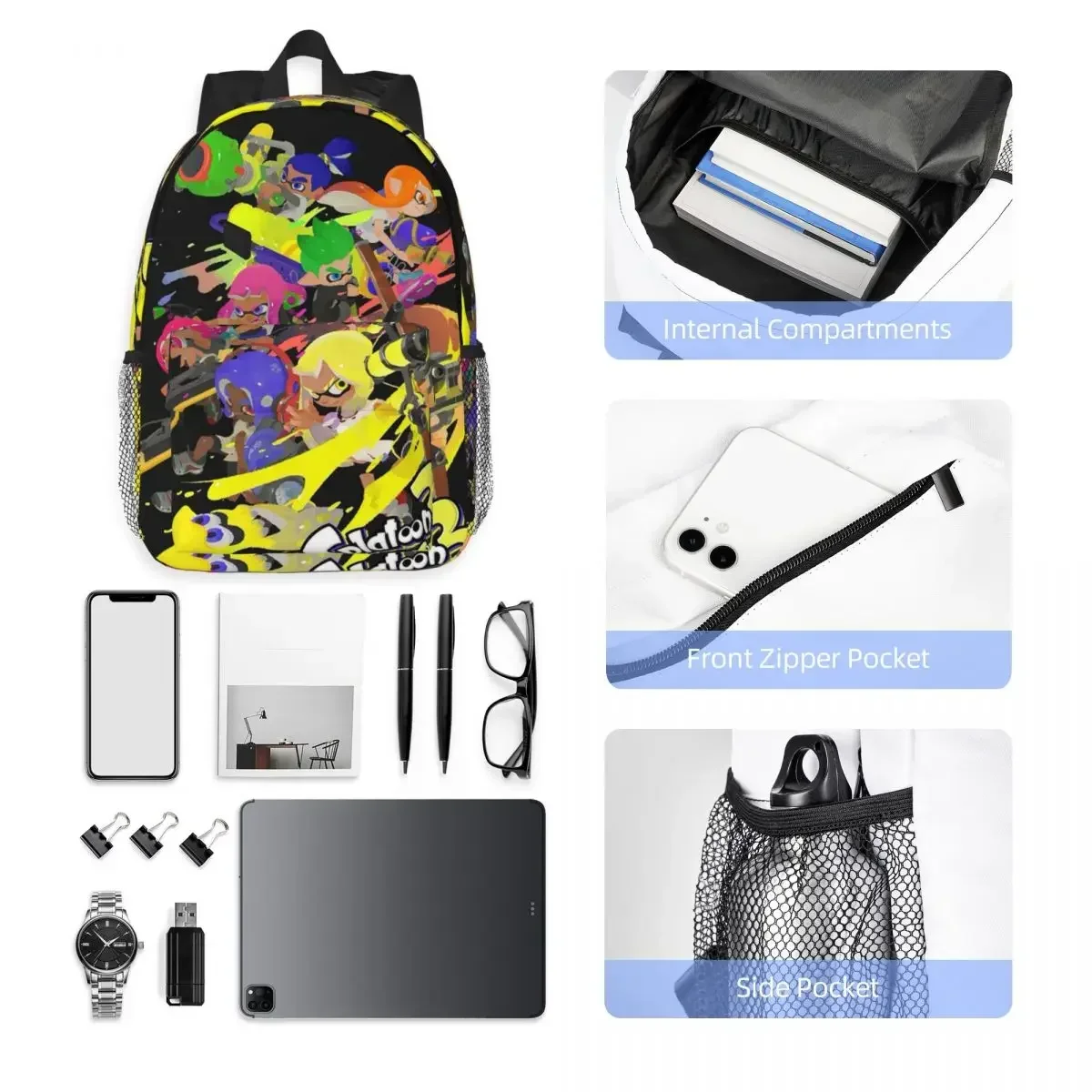 Cred Ectowoomy On Twit Splatoon 3 Ransel Game Tas Buku Siswa Laki-laki Perempuan Tas Sekolah Anak Tas Bahu Laptop untuk Pria Wanita