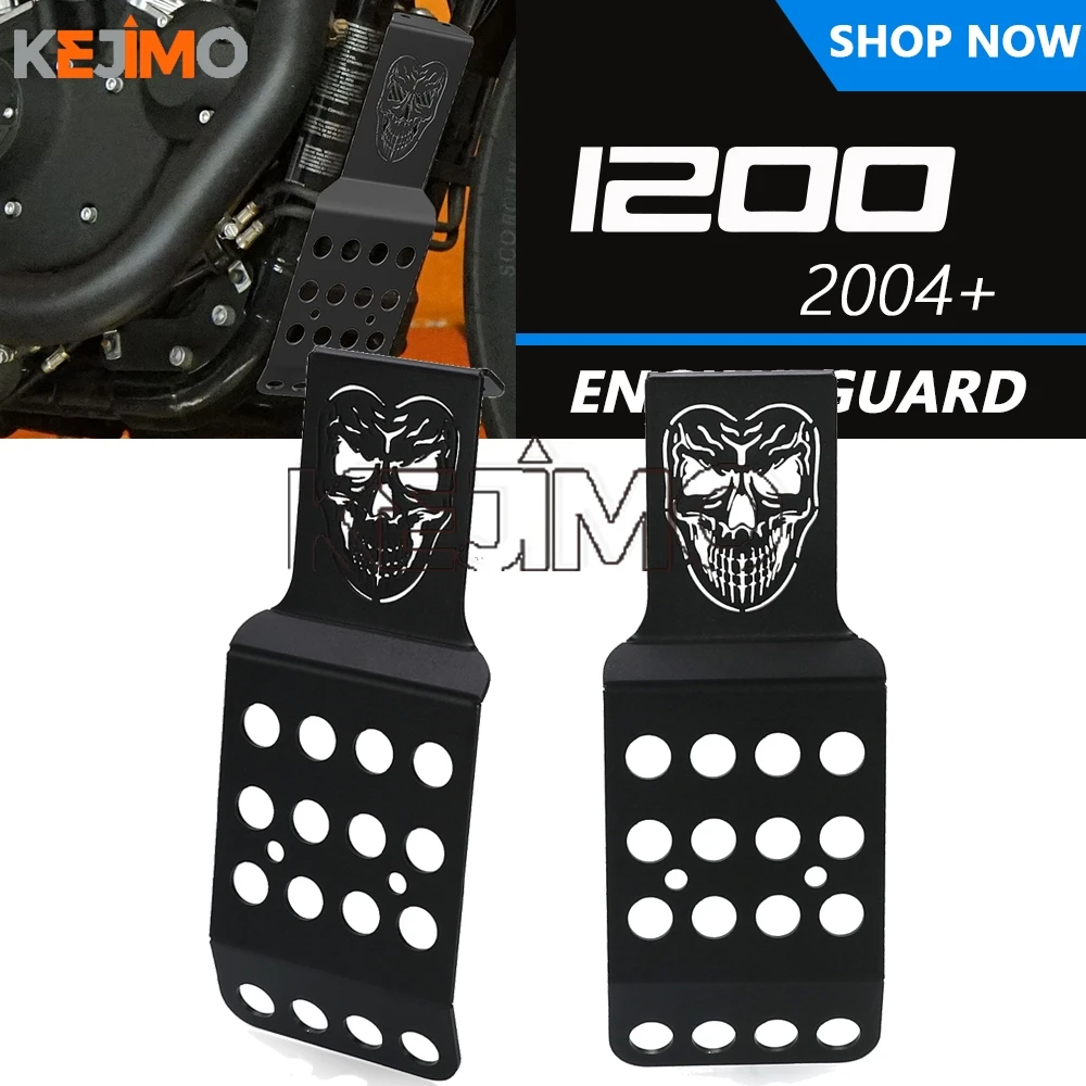 

FOR Sportster 883 1200 48 72 All Models 2004-2023 2022 2021 Motorcycle Engine Guard Protector Lower Chin Fairing Spoiler Cover