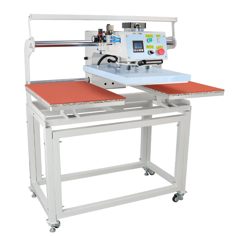 

DELIOU 40*60cm Dual Station Pneumatic Sublimation Iron Direct to Garment DTG Heat Pressing for Clothes