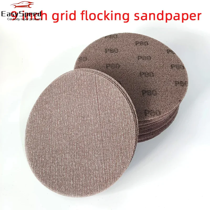 50Pcs 9 Inch 225mm Mesh Abrasive Hook and Loop Sand Paper Dust Free Sanding Discs Anti-blocking Dry Grinding Sandpaper