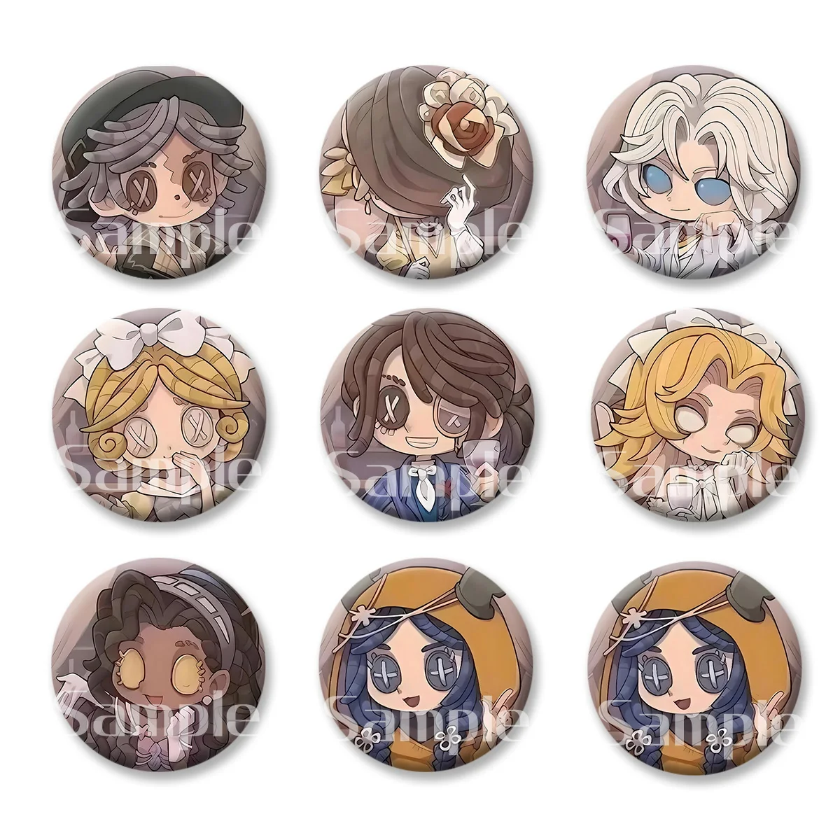 

The Fifth Personality Terror Anime Cartoon Flash Badge Keychains Makeup Mirror Fridge Magnet ACG Goods Game Peripherals Toy Gift