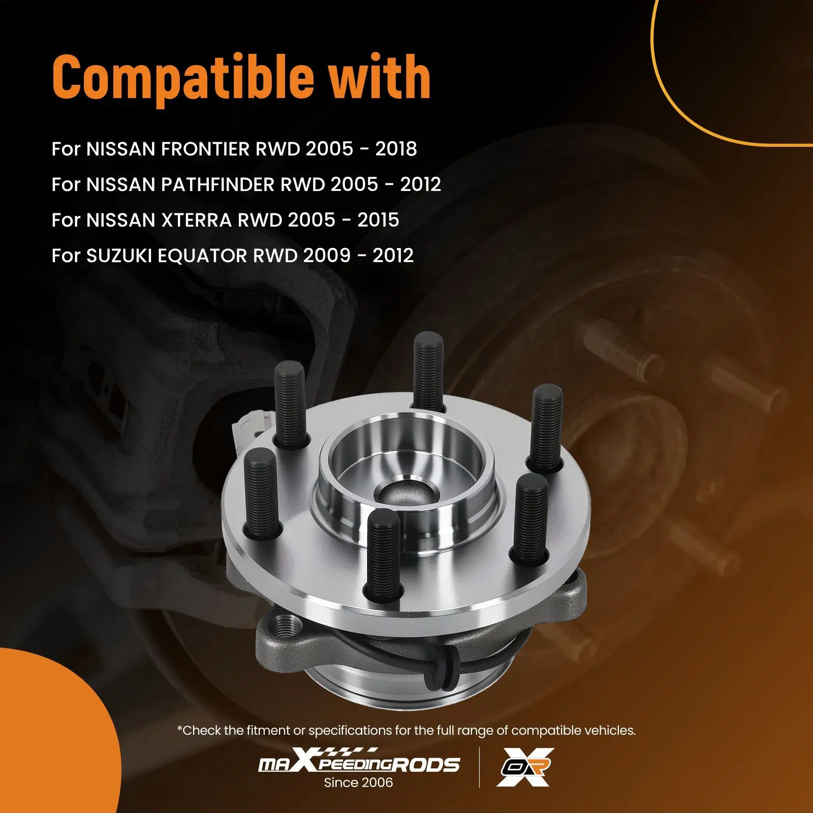 Front Wheel Hub Assembly for Nissan Frontier RWD 2005-2018 BR930659 2WD