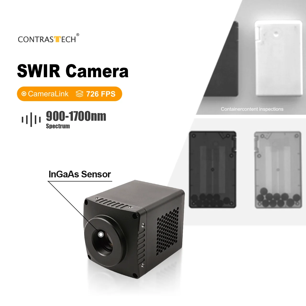 533fps 640x512 Short Wave Infrared 950-1700nm Cameralink InGaAs Machine Area Scan SWIR Camera for Thermal Imaging