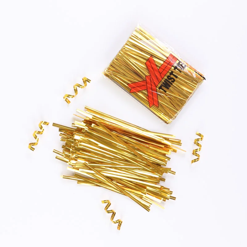 Golden Wire Strip Baking Cake Paaging Sealant Iron Wire Strip Pastries Paaging Sealant Strips Kitchen Cooking Tools