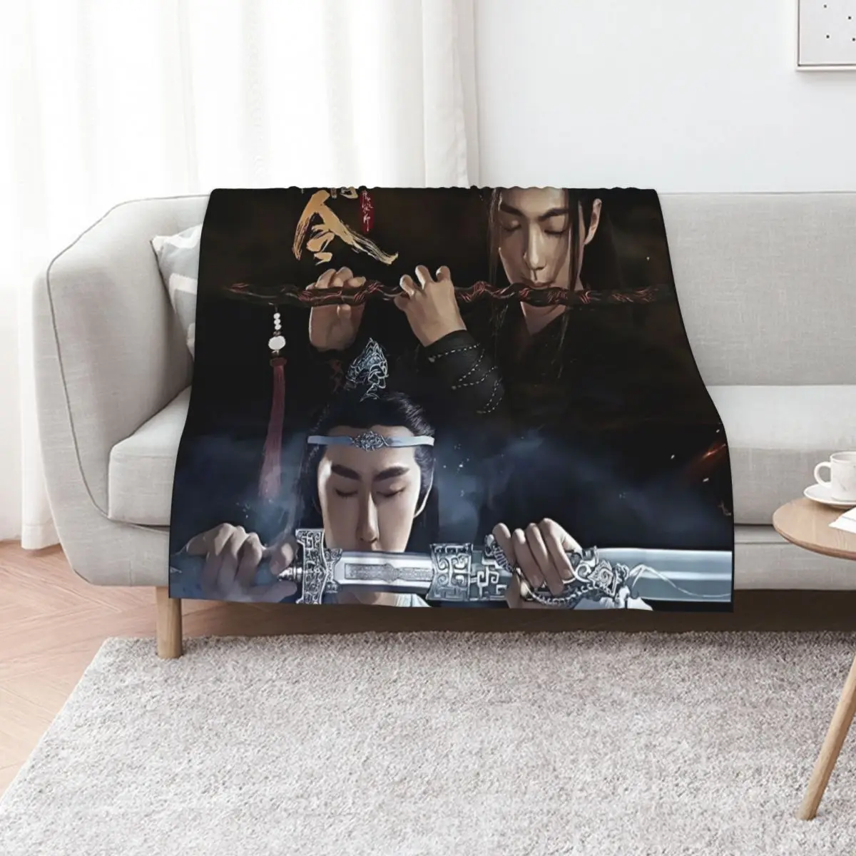 Grandmaster of Demonic Cultivation Throw Blanket Cute Plaid Furry blankets ands Plaid Bed Flannel Blankets