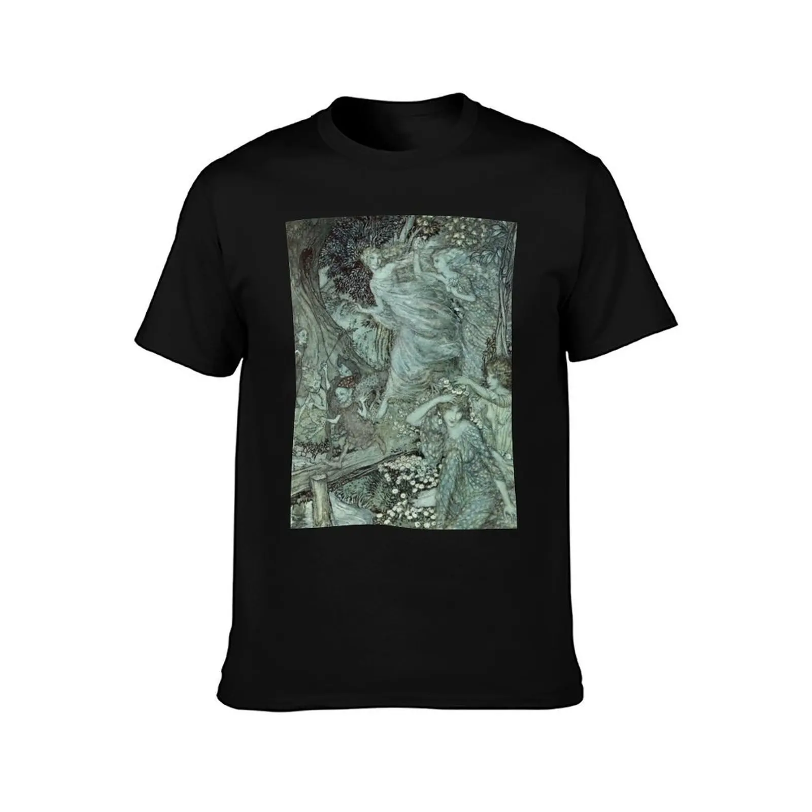 Arthur Rackham- Wood Nymphs T-Shirt All Match Basic Short Sleeve Top T-Shirt