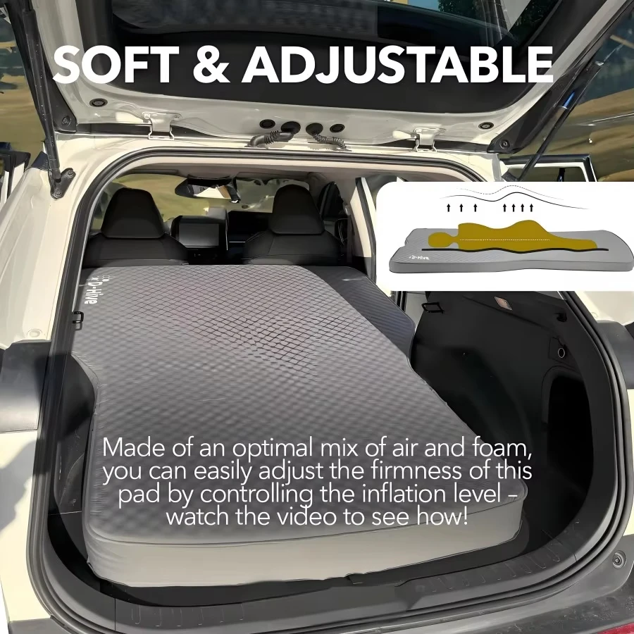 Car Inflatable Mattress Backseat & Trunk Air Bed for Camping, Travel and Road Trips