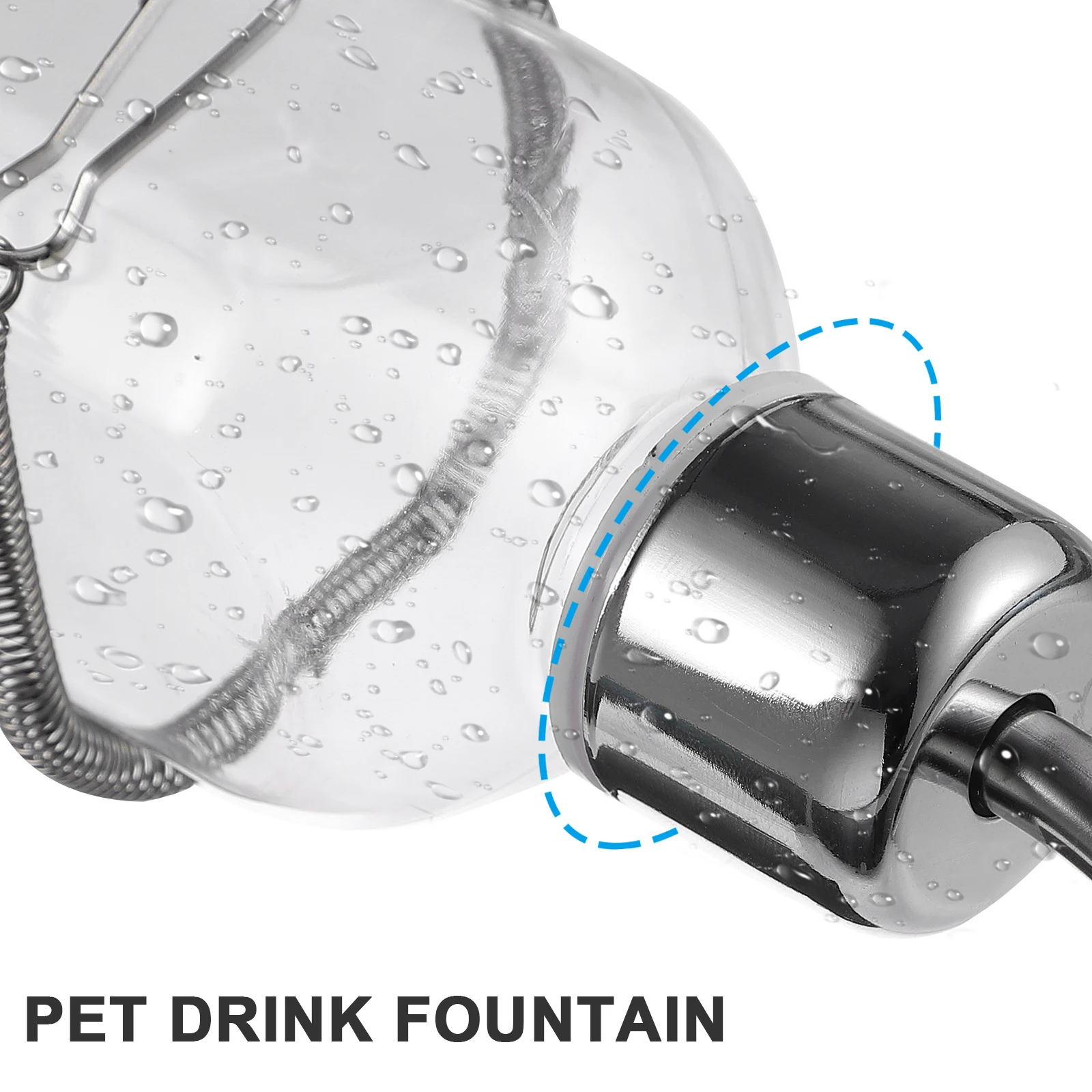 

2Pcs Hanging Water Bottle Rabbit Water Feeder Pet Drinking Fountain Leak-Proof Odorless Smooth Surface