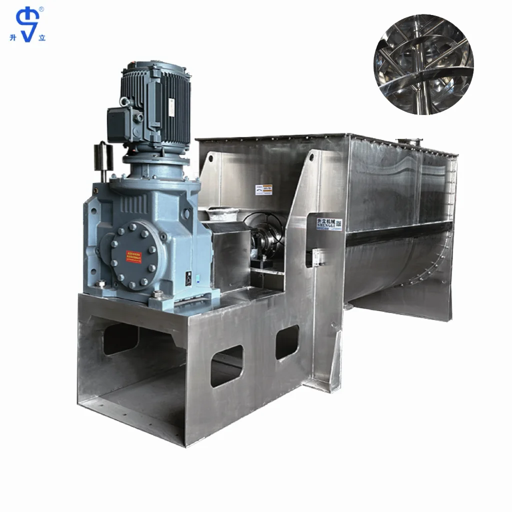 High Efficiency Horizontal Ribbon Blender for Protein Powder Flour Seasoning and Instant Drink Powder Mixing