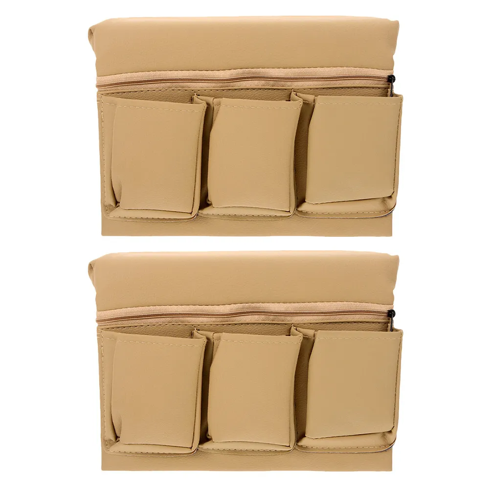 

2pcs Car Window Armrest Storage Box Pu Multifunctional Organizer 3 Pockets Vehicle Interior Accessory For Cars Suvs Trucks