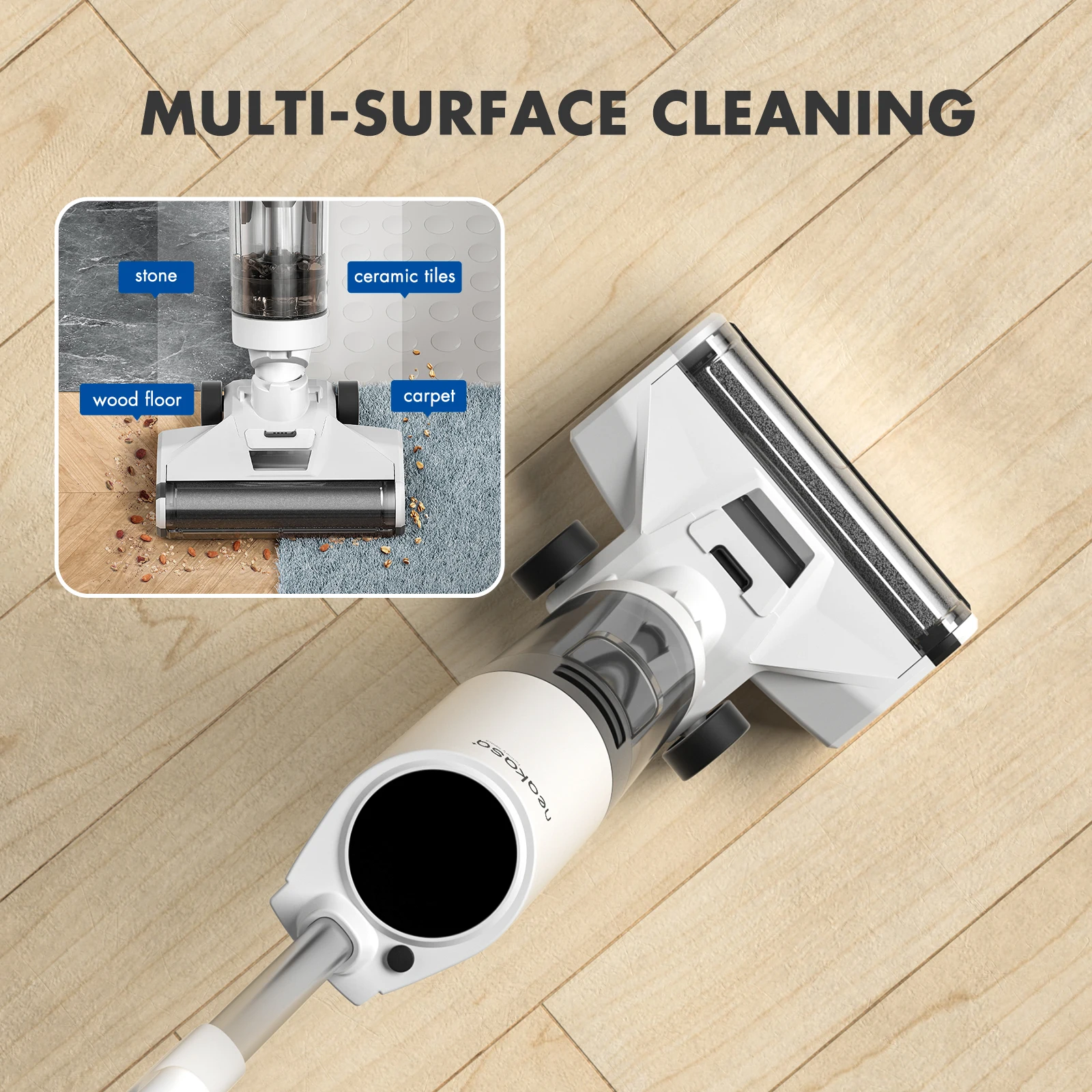 For PowerScrub S2 Upright Cordless Vacuum Cleaner with HEPA Filter 0.8L Capacity Portable Household Use 6
