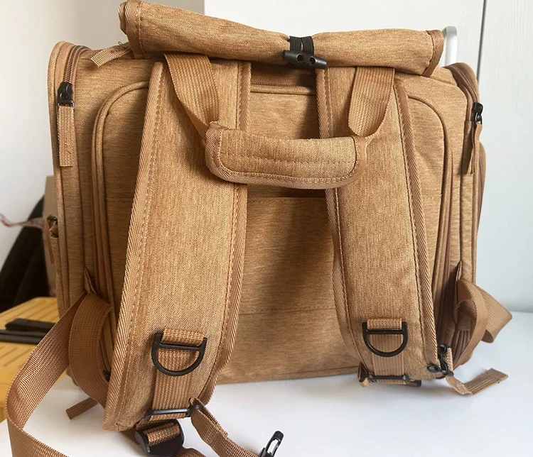 Tragbarer Katzenträger-Rucksack, erweiterbar, große Kapazität, faltbar, für kleine und mittelgroße Hunde und Katzen bis 8 kg – Detail 26
