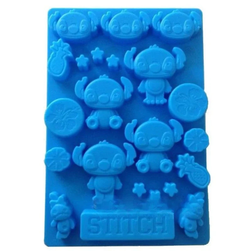 Disney Stitch Cute 3D Silicone Ice Cube Tray Figure Cake Mold Chocolate Candy Molds DIY Birthday Cake Decorating Kids Gifts Toy