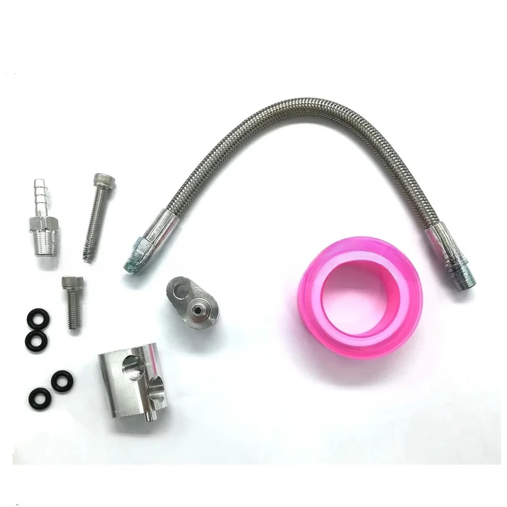 For Engine Cooling System Coolant Steam Vent Hose Aluminum Vent Hose Natural Finish 1 8 NPT Ports Front Or Rear Mount