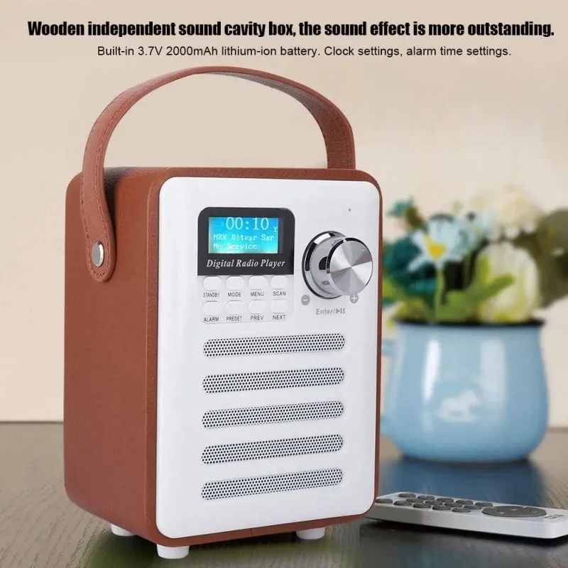 Portable Bluetooth Speaker with DAB/DAB+ Digital Radio Receiver FM Radio Handled USB/TF MP3 Player Support Stations Presetting