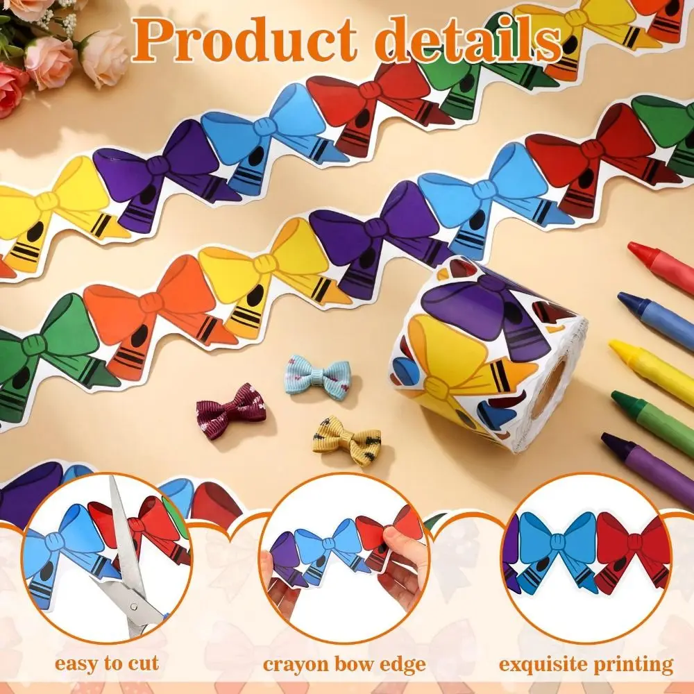 Self Adhesive Bulletin Board Border Sticker Cartoon Pattern Cuttable Wall Decor Trim 10m/roll Roll Design Decorative Border Roll