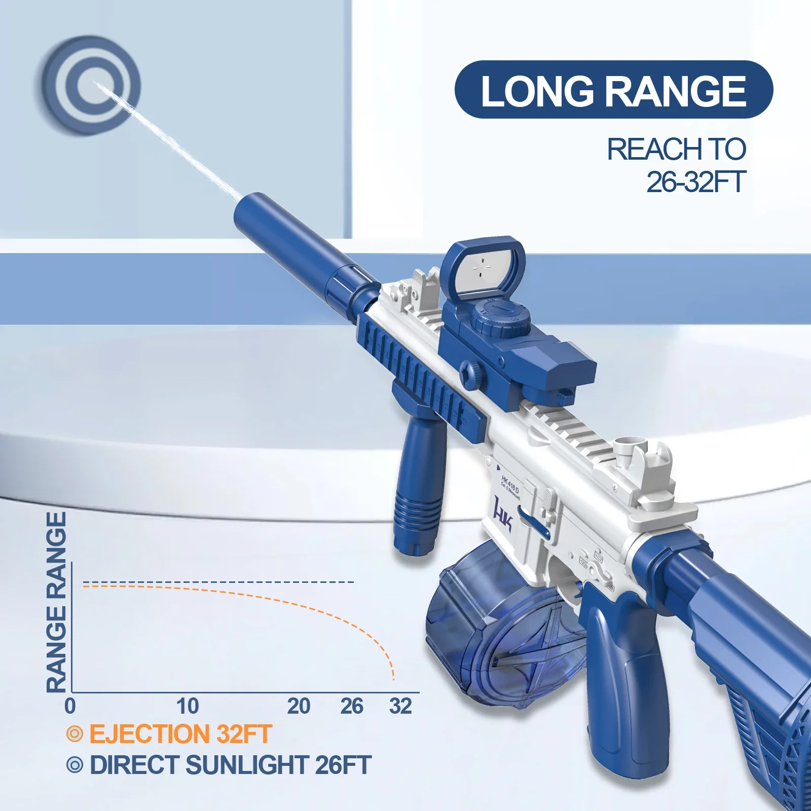 M416 Wasserpistole, vollautomatisches Schießspielzeug, Sommer, M416 Wasserpistole, Kampf, Strand, Outdoor-Unterhaltung, Spielzeug für Kinder und Erwachsene
