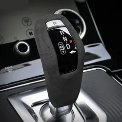 Alcantara Suede Wrapping Gear Shift Knob ABS Trim Cover Decoration For Range Rover Evoque L551 L494 Discovery Sport L550