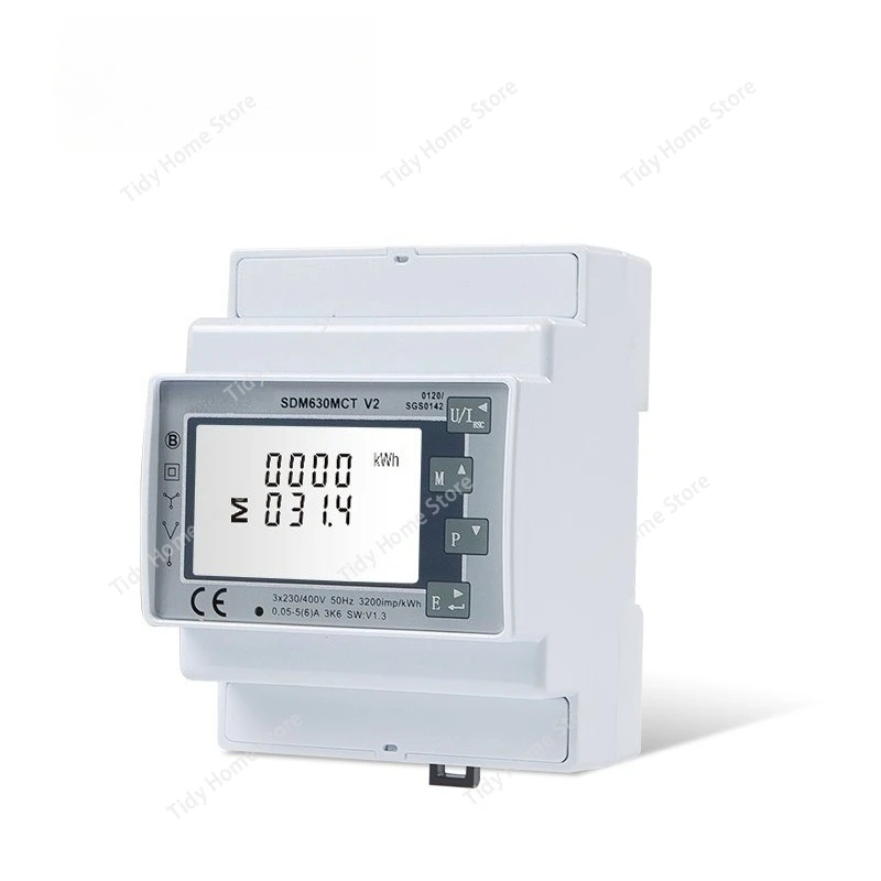 The SDM630MCT Three-phase Multi-functional Electricity Meter Features RS485 Modbus Remote Communication