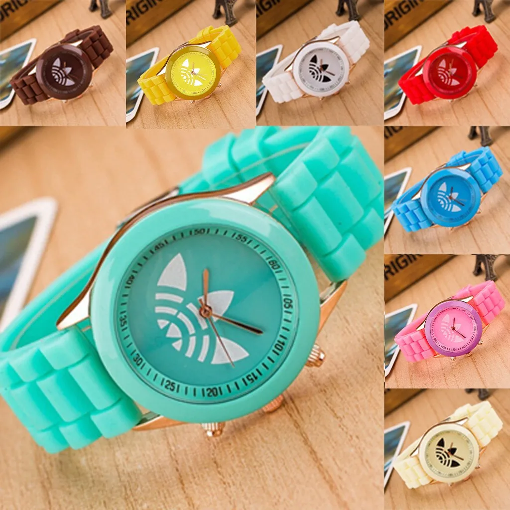 1pcs Silicone Sport Men\'s Women Watches Casual Quartz Watch For Women Fashion