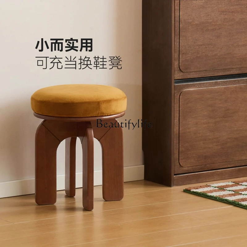 

6Solid wood antique bedroom dressing stool living room shoe changing stool