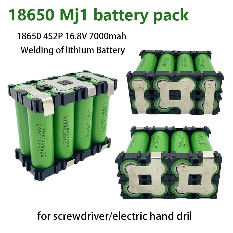 

4S2P 18650 MJ1 battery pack custom battery welding 3000mAh/7000mAh battery pack 16.8V to 25.2V sc
