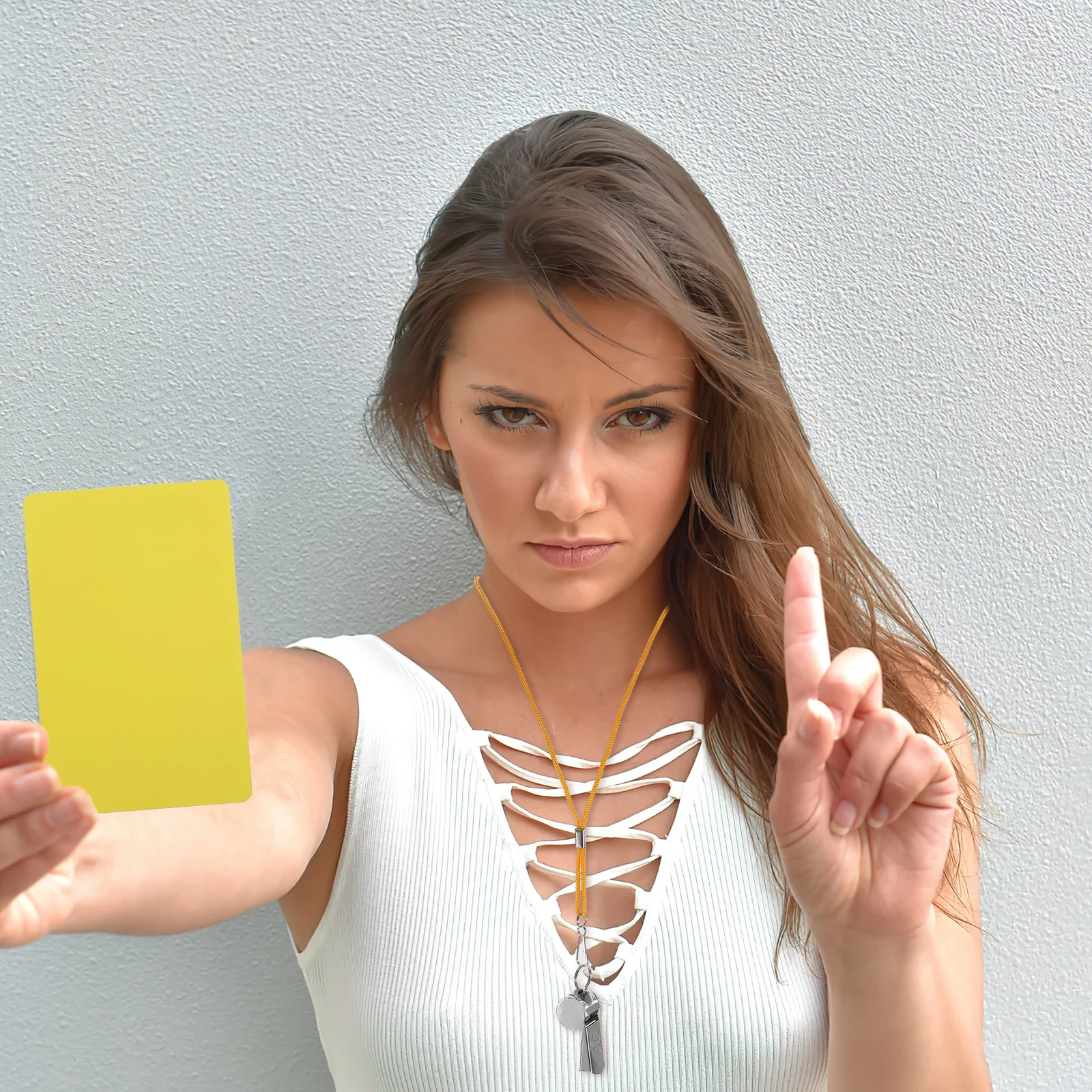 

1Set Referee Cards Set Portable Wallet Lightweight PVC Material Red Yellow Cards Soccer Referee Accessory