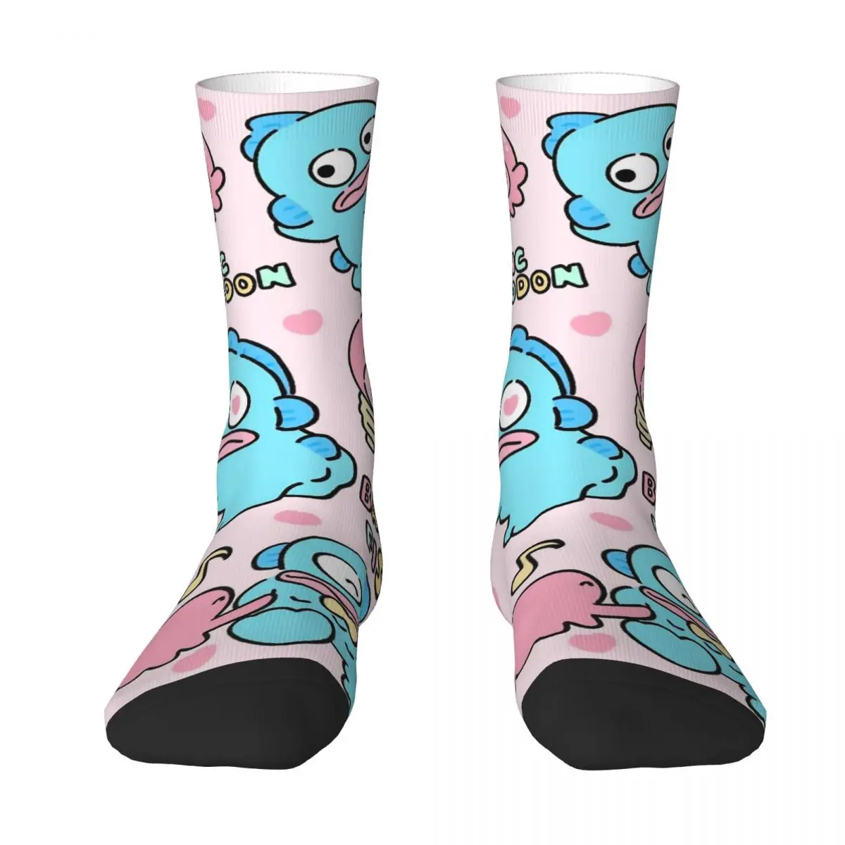 Hangyodon اليابانية شخصية كرتونية جوارب جوارب مطبوعة الشتاء عدم الانزلاق الجوارب النساء الرجال الرياضة في الهواء الطلق تنفس الجوارب