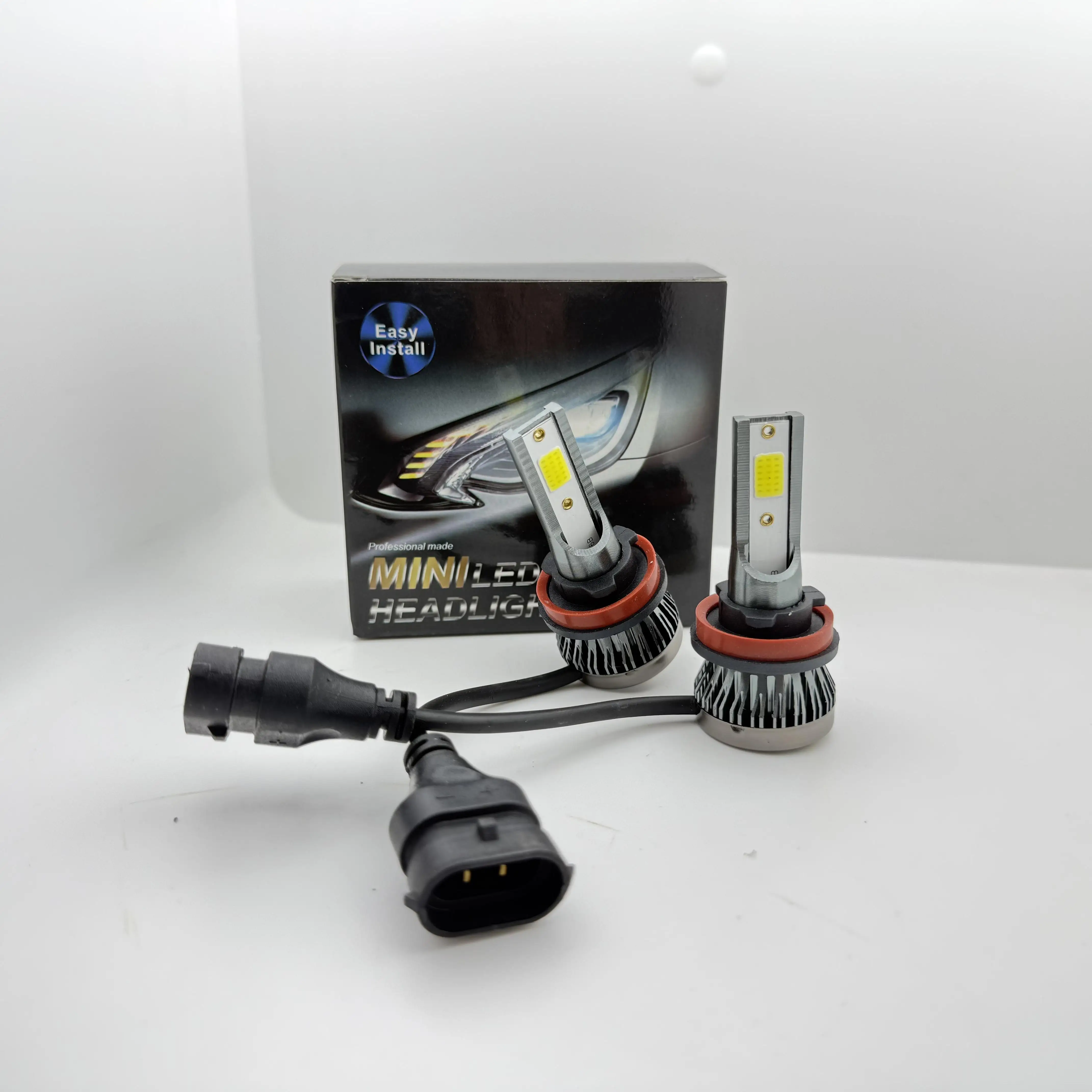 2 قطعة H4 LED لمبة السيارة H7 H8 H11 9005 9006 HB3 HB4 LED المصباح سيارة صغيرة ضوء 12 فولت 6000 كيلو الضوء الأبيض LED لمبة سيارة العلوي #3