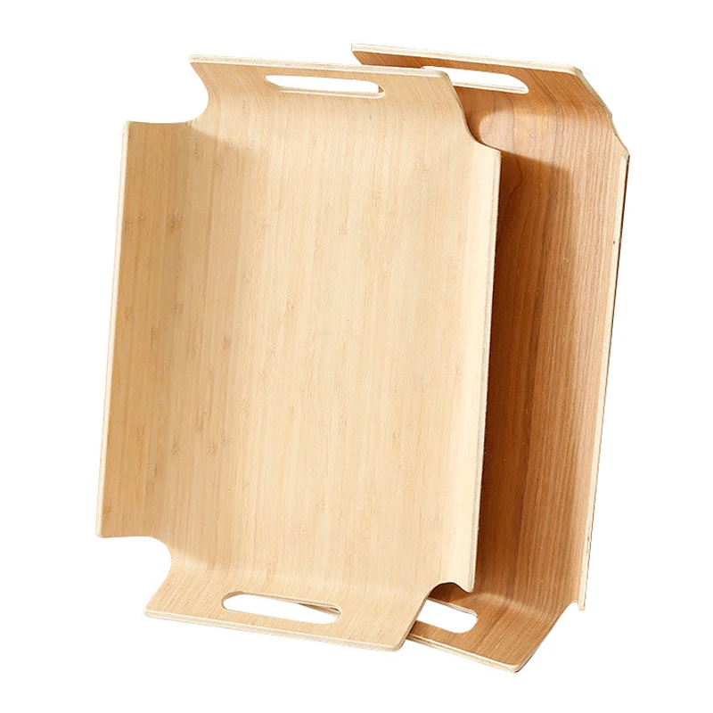 

Bread Tray Storage Organizer Wooden Serving Tray Wood Tea Plate Food Dish Platter Plate Dinner Fruit Cake