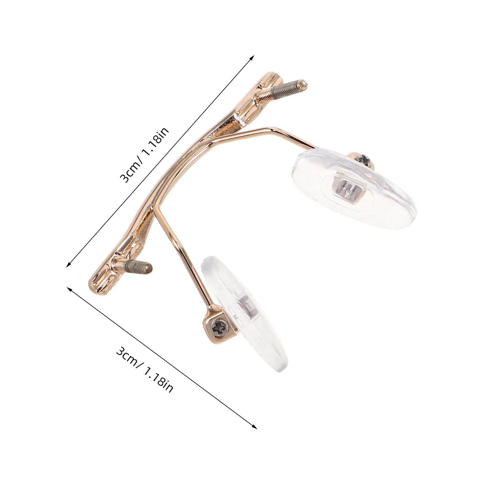 3Pcs Nose Bridge for Glasses Universal Rimless Metal Frameless Spectacle Support Holder Nose Pads Replacement Kit