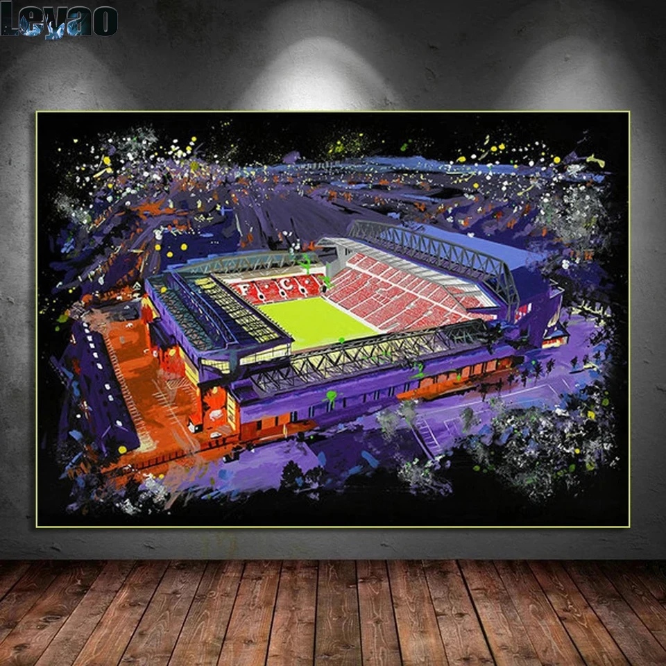 Football Stadium Abstract Modern Diamond Painting Cross Stitch Kits Street Diamond Mosaic Picture For Living Room Home Decor