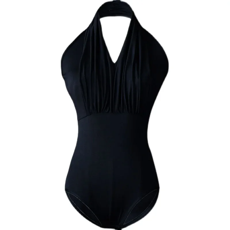 夏ラテンダンス V ネックトップ大人女性のセクシーな国家標準ダンス練習服ピンクホルターベルト胸パッドトップ 2025