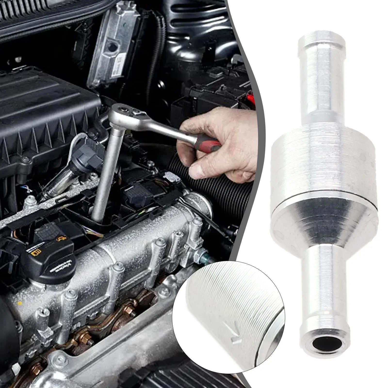 Replacement Non-Return Valve Air Vacuum Fuel Water Gas Chrome 6/8/10/12mm Check Valve One-Way Rollover Brand New