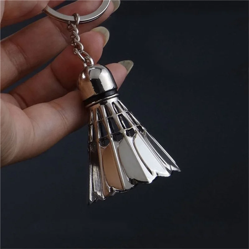 5X Metal Badminton Key Chain Three-Dimensional Badminton Tournament Souvenir Key Chain Pendant Sports Sports Pendant-A68E
