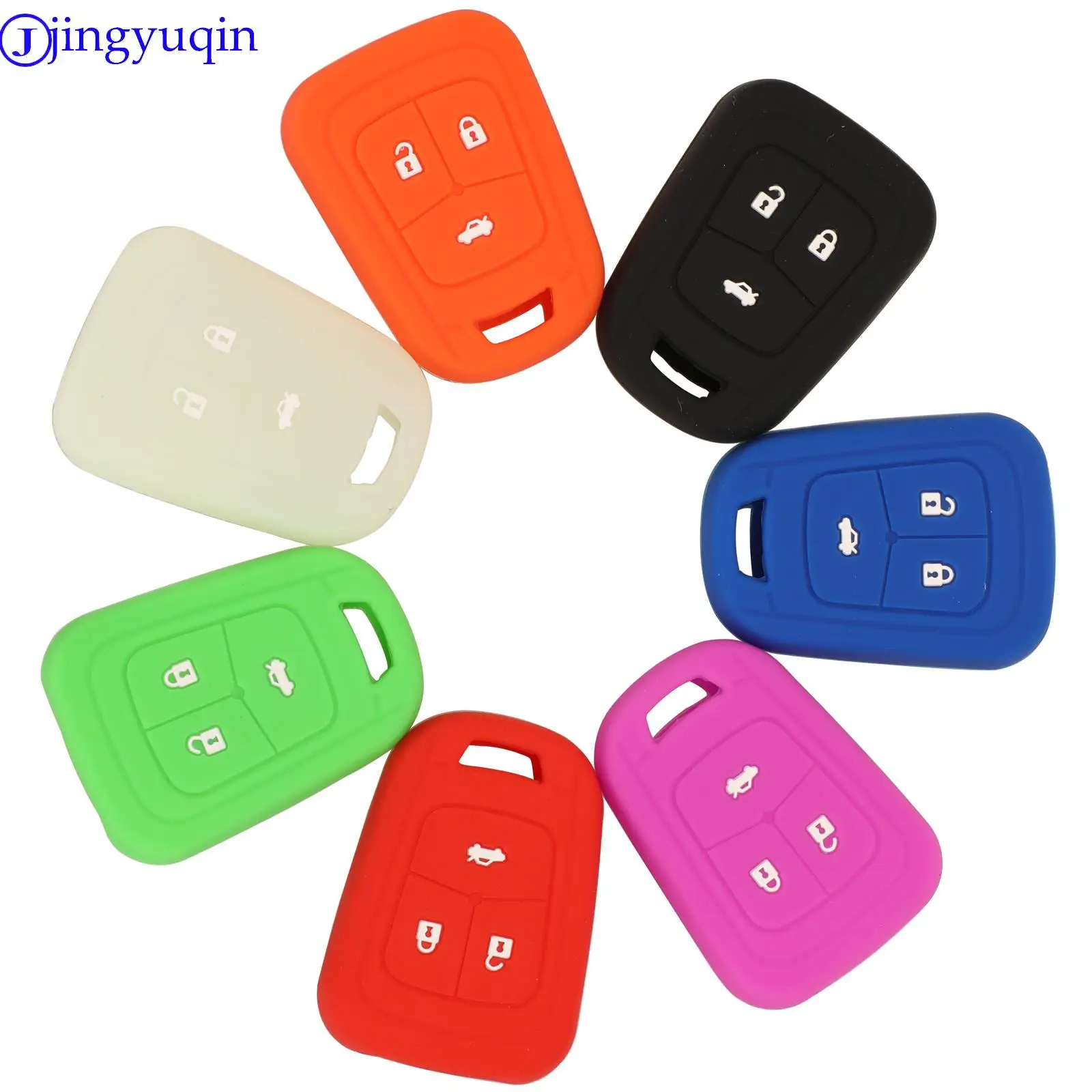 jingyuqin 3 Buttons Remote Key Cover for Chevrolet Camaro Sonic Cruze Malibu Volt Spark Equinox Key Fob Case Car Accessories